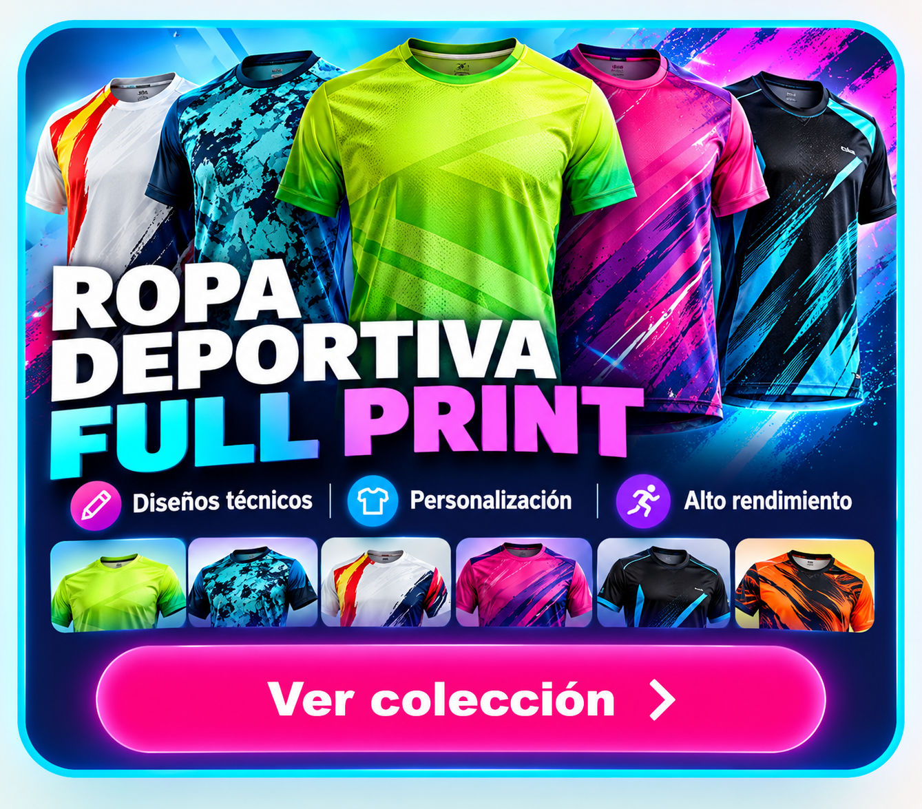 Ropa deportiva full print personalizada