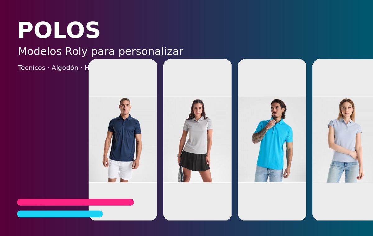 Polos Roly técnicos y de algodón para personalizar