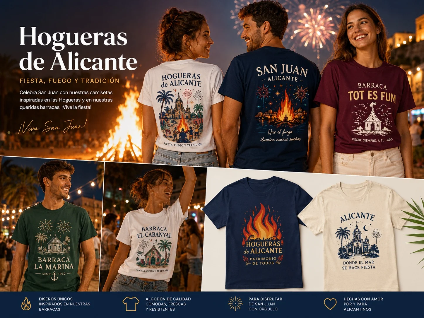 Hogueras de Alicante y barracas