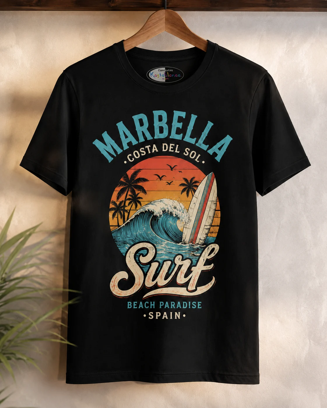 diseño camiseta souvenir Marbella