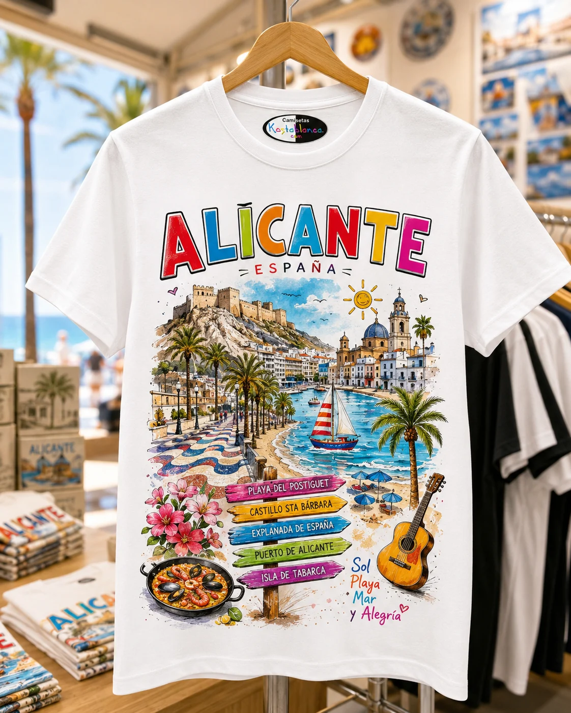 diseño camiseta souvenir Alicante