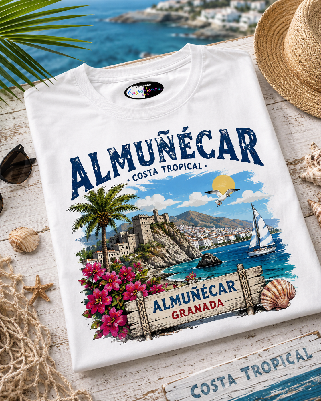 Mockup camiseta souvenir Almuñécar