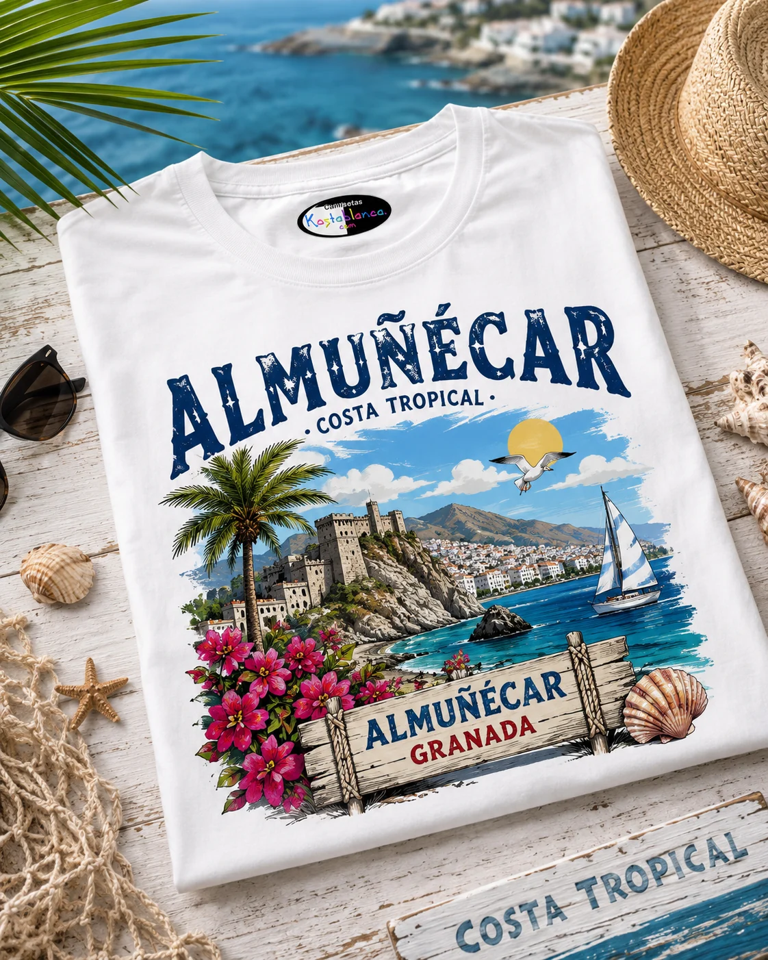 diseño camiseta souvenir Almuñécar