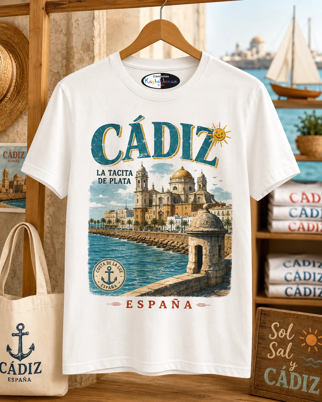 diseño camiseta souvenir Cádiz