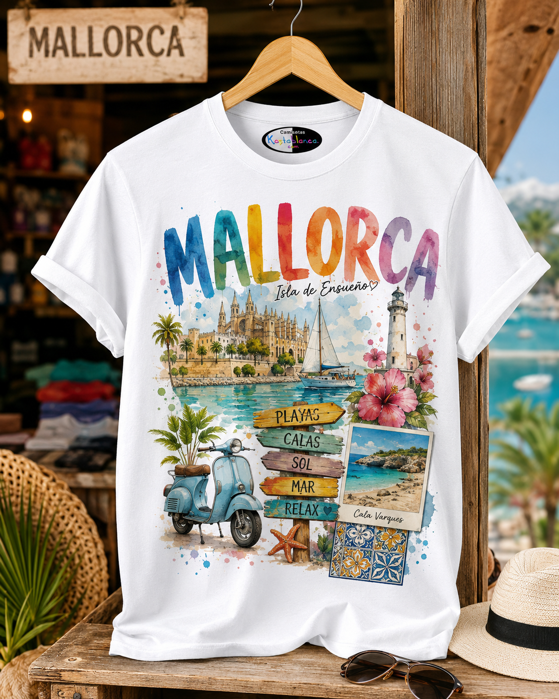Mockup camiseta souvenir Mallorca
