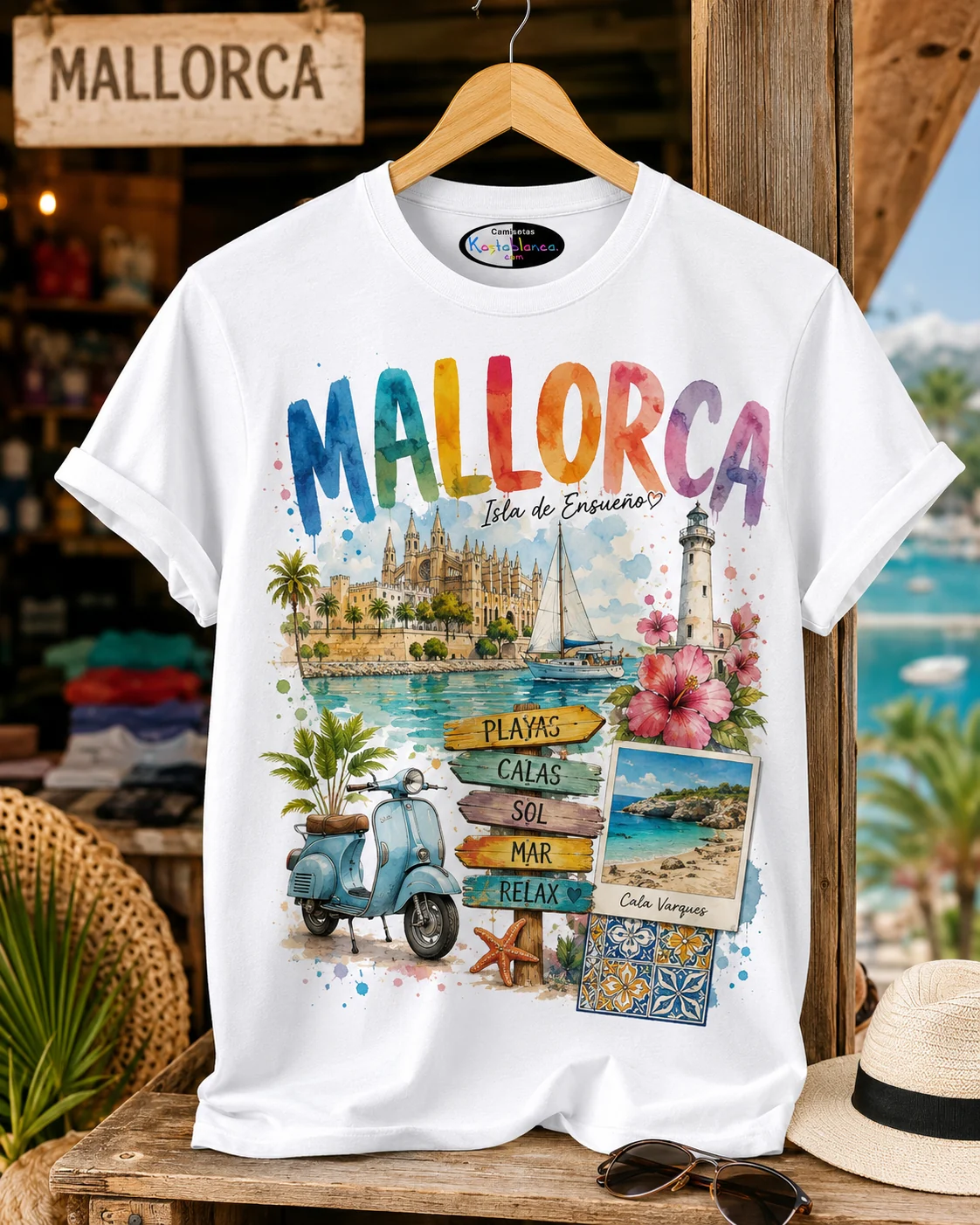 diseño camiseta souvenir Mallorca