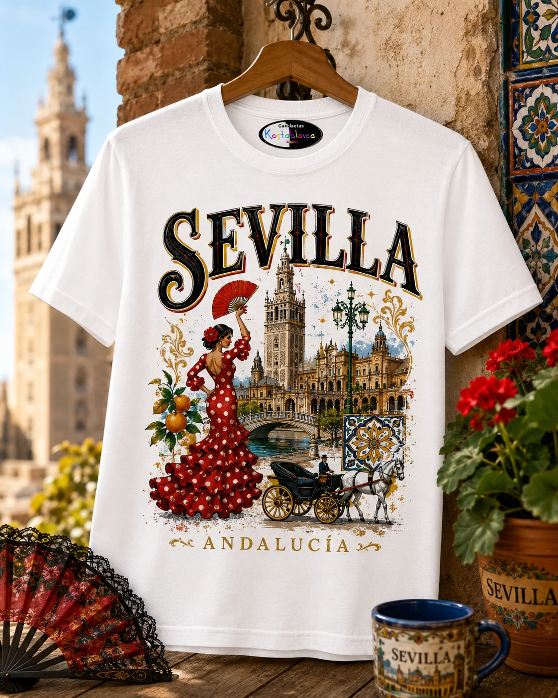 diseño camiseta souvenir Sevilla