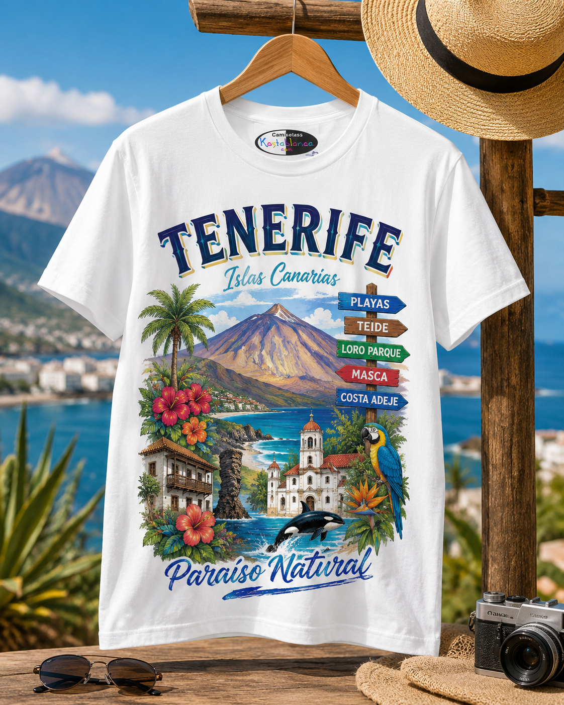 Mockup camiseta souvenir Tenerife