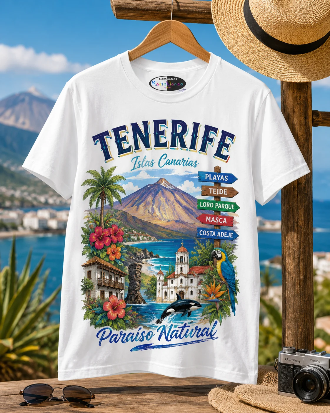 diseño camiseta souvenir Tenerife