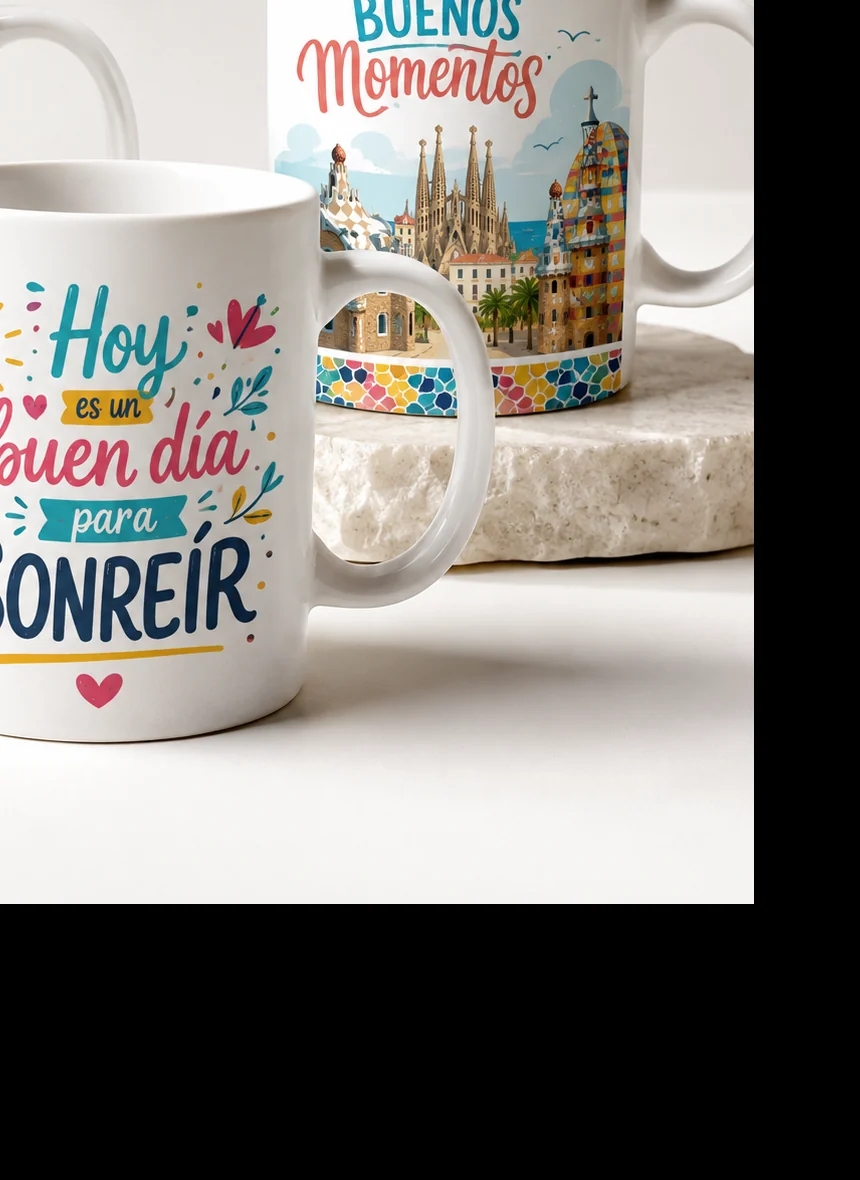 Taza con frase positiva
